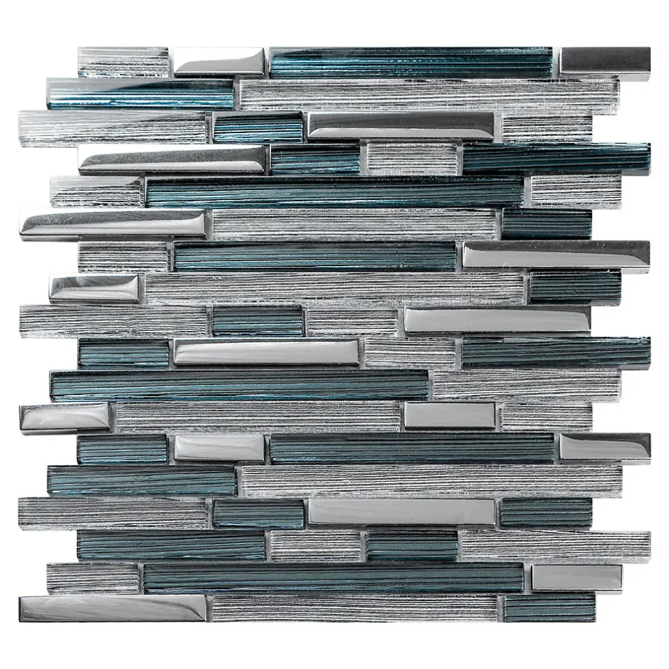 GoodHome Mosaïque Foxe bleu 30 x 30 cm