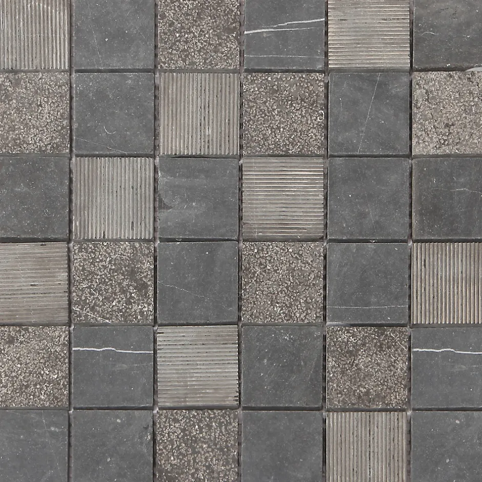 GoodHome Mosaïque gris clair 30x30cm Blue stone carré