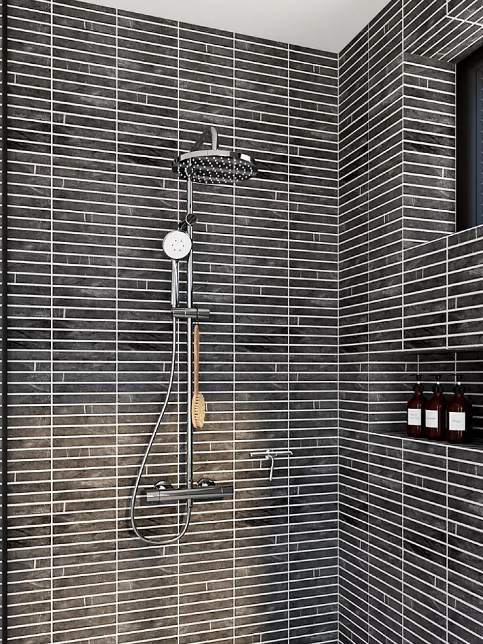 Mosaïque gris clair 30x30,4cm Blue stone-GoodHome New