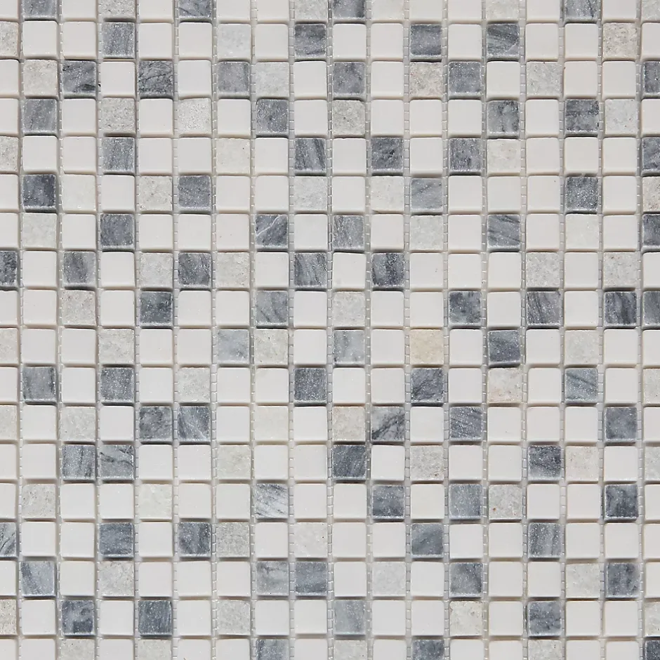 GoodHome Mosaïque gris clair 30x30cm Ikarai