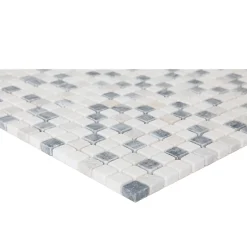 GoodHome Mosaïque gris clair 30x30cm Ikarai