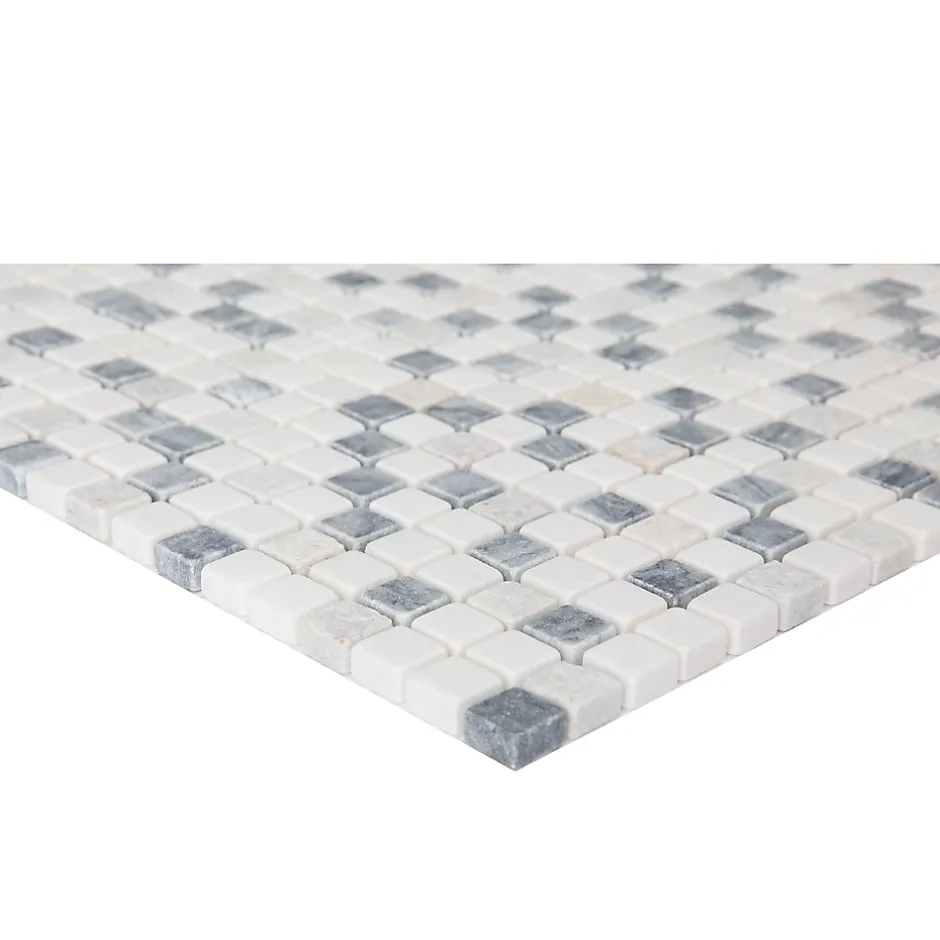 GoodHome Mosaïque gris clair 30x30cm Ikarai