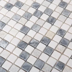 GoodHome Mosaïque gris clair 30x30cm Ikarai