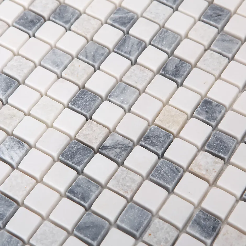 GoodHome Mosaïque gris clair 30x30cm Ikarai