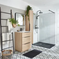 GoodHome Mosaïque gris clair 30x30cm Plain