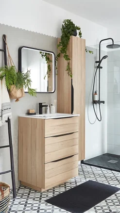 GoodHome Mosaïque gris clair 30x30cm Plain