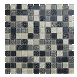 Colours Mosaïque gris et blanc 30 x 30 cm Calabria