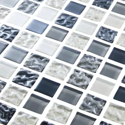 Colours Mosaïque gris et blanc 30 x 30 cm Calabria