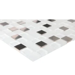 Mosaïque gris et blanc 32 x 32 cm Prate-GoodHome Online