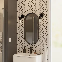 Mosaïque gris et blanc 32 x 32 cm Prate-GoodHome Online