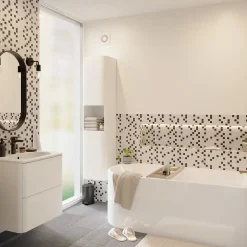 Mosaïque gris et blanc 32 x 32 cm Prate-GoodHome Online