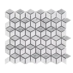 Mosaïque gris et blanc 25,3x29,3cm Ultimate marble-GoodHome Outlet