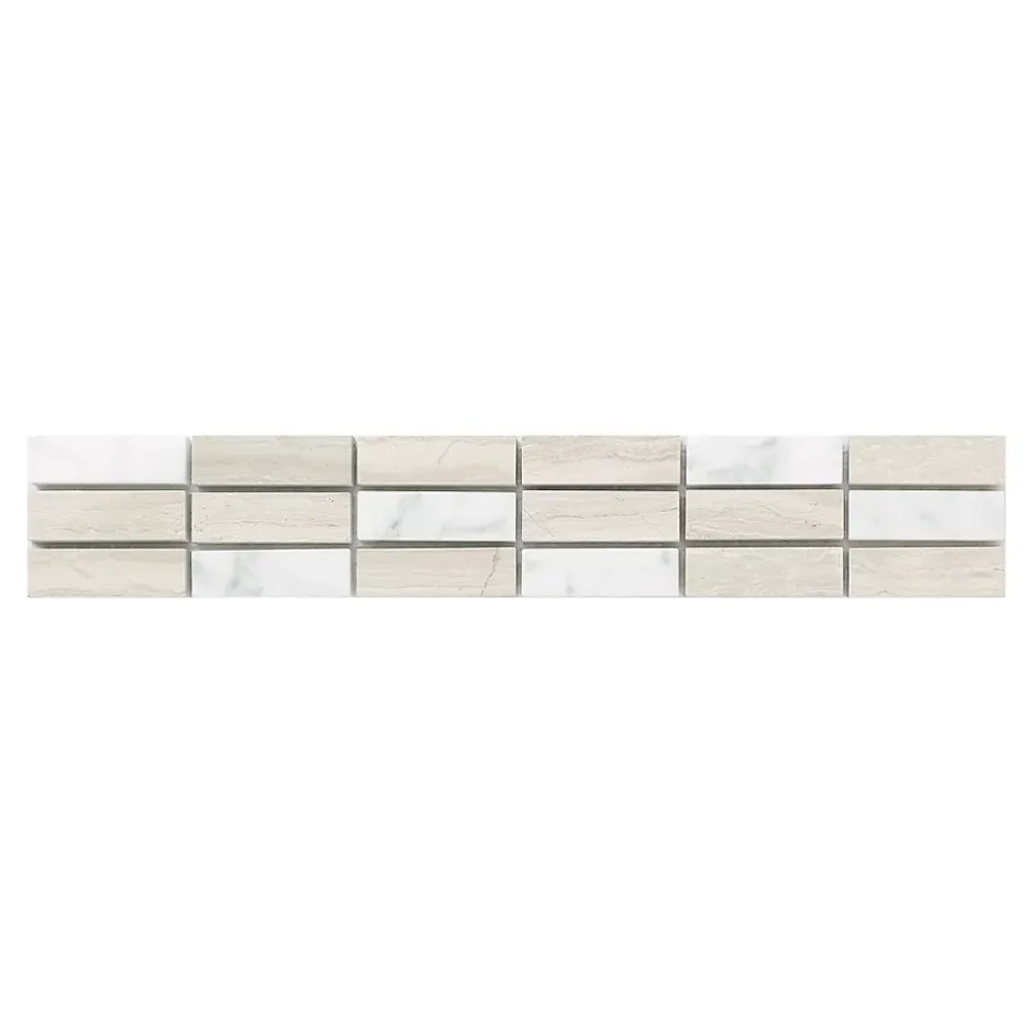 GoodHome Mosaïque Kashta beige 7,5 x 30 cm
