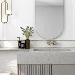 GoodHome Mosaïque Kashta beige 7,5 x 30 cm