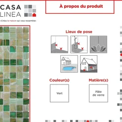 MOSAÏQUE LAGON 1 PLAQUE 32,7 x 32,7 CM CASA LINEA-Casa Linéa Clearance