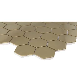 GoodHome Mosaïque laiton doré 30x30cm Albena