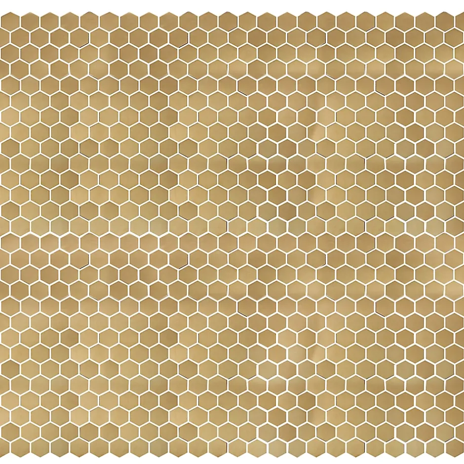 GoodHome Mosaïque laiton doré 30x30cm Albena