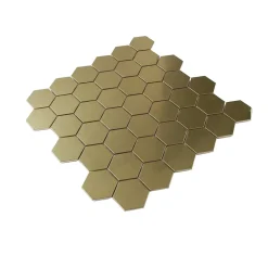 GoodHome Mosaïque laiton doré 30x30cm Albena