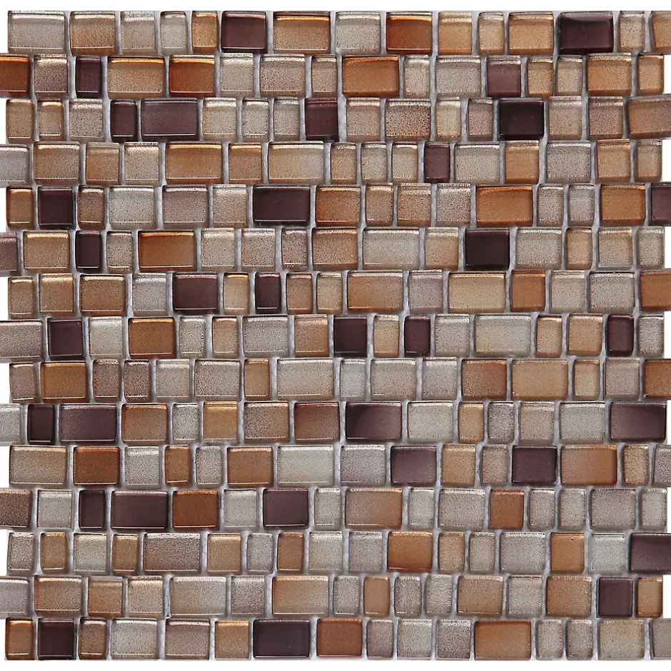Mosaïque marron 30,7x31,3cm Saphyr-GoodHome Outlet