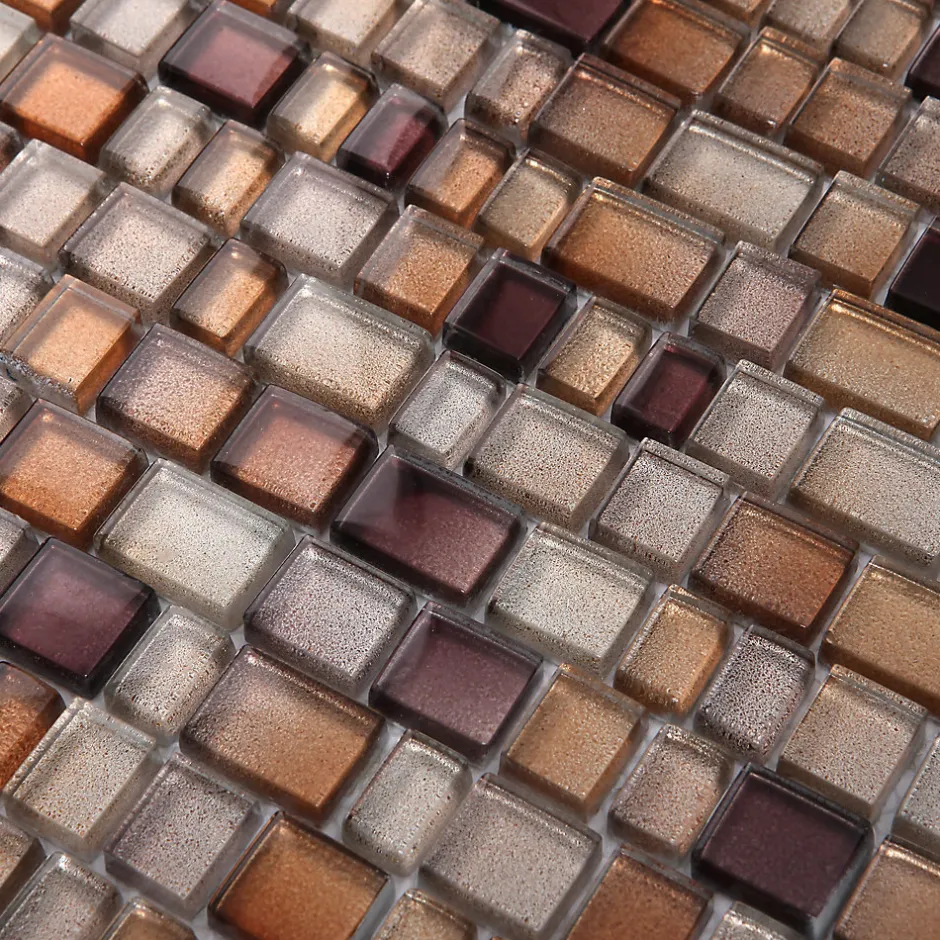 Mosaïque marron 30,7x31,3cm Saphyr-GoodHome Outlet