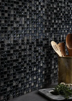 Mosaïque Milaino 30 x 30 cm noir-Colours Hot