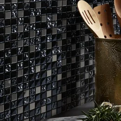 Mosaïque Milaino 30 x 30 cm noir-Colours Hot