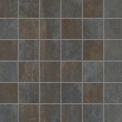 Mosaïque murale en grès cérame émaillé effet béton noir mat L.30 x l.30 cm x ép.7,4 mm, Upper- Discount