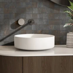 Mosaïque murale en grès cérame émaillé effet béton noir mat L.30 x l.30 cm x ép.7,4 mm, Upper- Discount