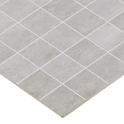 Mosaïque murale en grès cérame émaillé effet béton gris mat L.30 x l.30 cm x ép.7,4 mm, Upper- Hot
