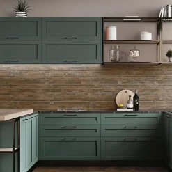 Mosaïque murale en grès cérame émaillé effet béton cuivre mat L.60 x l.30 cm x ép.8 mm, Malt