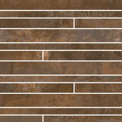 Mosaïque murale en grès cérame émaillé effet béton cuivre mat L.60 x l.30 cm x ép.8 mm, Malt