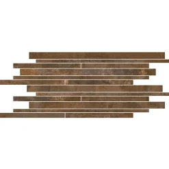 Mosaïque murale en grès cérame émaillé effet béton cuivre mat L.60 x l.30 cm x ép.8 mm, Malt