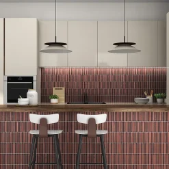 Lux Mosaic Mosaïque pour salle de bains et cuisine Kit-Kat Piano Ossido 29,6 x 29,9 cm Intérieur/Extérieur