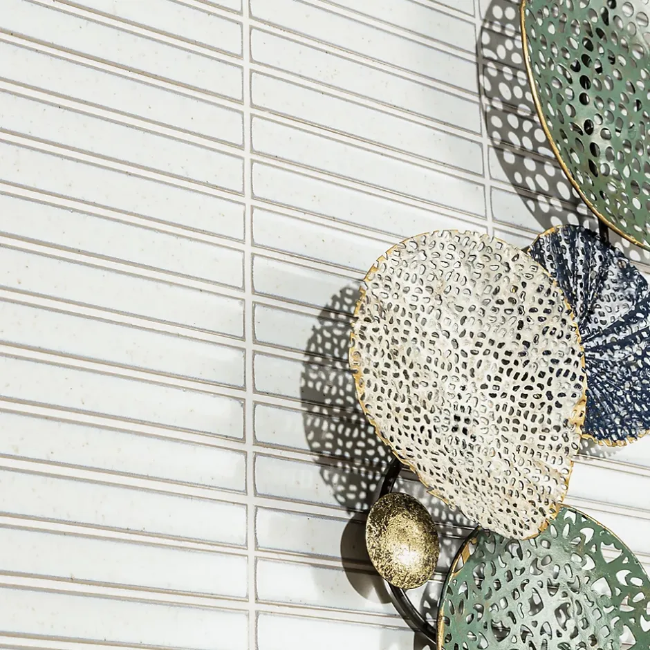 Mosaïque pour salle de bains et cuisine Kit-Kat Piano Blanc 29,6 x 29,9 cm Intérieur/Extérieur-Lux Mosaic Sale