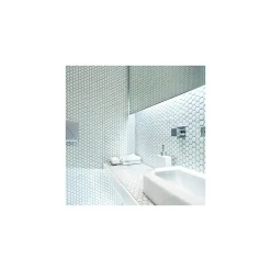 Gioia Materia Mosaïque pâte de verre UNICOLOR HEXAGONE 2.6x2.2cm couleur : 103 Satiné boite de 2 m2