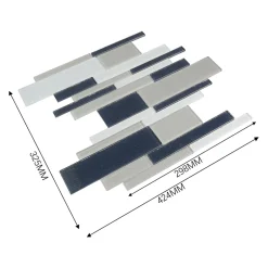 Mosaïque Rennell gris 30 x 30 cm-GoodHome New