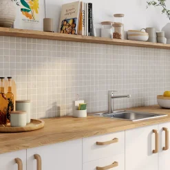 Colours Mosaïque sol et mur beige 30 x 30 cm Soft Lime Stone