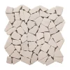 Mosaïque sol et mur en marbre crème - pack de 1m² (11 dalles de 30x30 cm) - POESY-Vente-unique