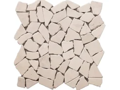 Mosaïque sol et mur en marbre crème - pack de 1m² (11 dalles de 30x30 cm) - POESY-Vente-unique