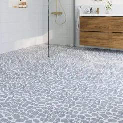 Mosaïque sol et mur en pierre gris clair L.30,5 x l.30,5 cm x ép.8 mm, Malaca