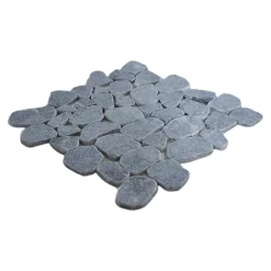 Mosaïque sol et mur en pierre gris clair L.30,5 x l.30,5 cm x ép.8 mm, Malaca