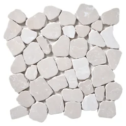 Mosaïque sol et mur en pierre beige L.31 x l.31,5 cm x ép.8 mm, Malaca- Best