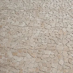 Mosaïque sol et mur en pierre beige L.31,5 x 31,5 cm x ép.8 mm, Bohai