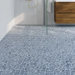 Mosaïque sol et mur en pierre anthracite L.31,5 x l.31,5 cm x ép.8 mm, Bohai