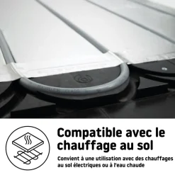 Mosaïque sol et mur en pierre anthracite L.31,5 x l.31,5 cm x ép.8 mm, Bohai