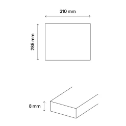 Mosaïque sol et mur en travertin motif petites briquettes L.31 x l.30,5 cm x ép.8 mm, Travertino