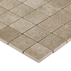 Mosaïque sol et mur grège effet béton L.30 x l.30 cm x ép.10 mm, Kontainer-GoodHome