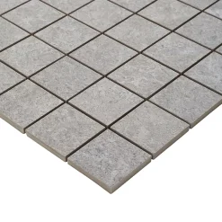 Colours Mosaïque sol et mur gris 30 x 30 cm Soft Lime Stone