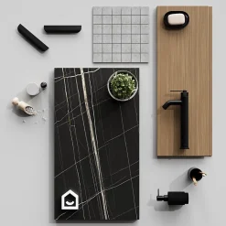 Casa Bella Mosaïque sol et mur gris 30 x 30 cm Oikos