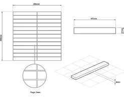Ilcom Mosaïque sur résille pour salle de bain et cuisine en céramique 29.6 cm x 30.0 cm - Pablo Picasso